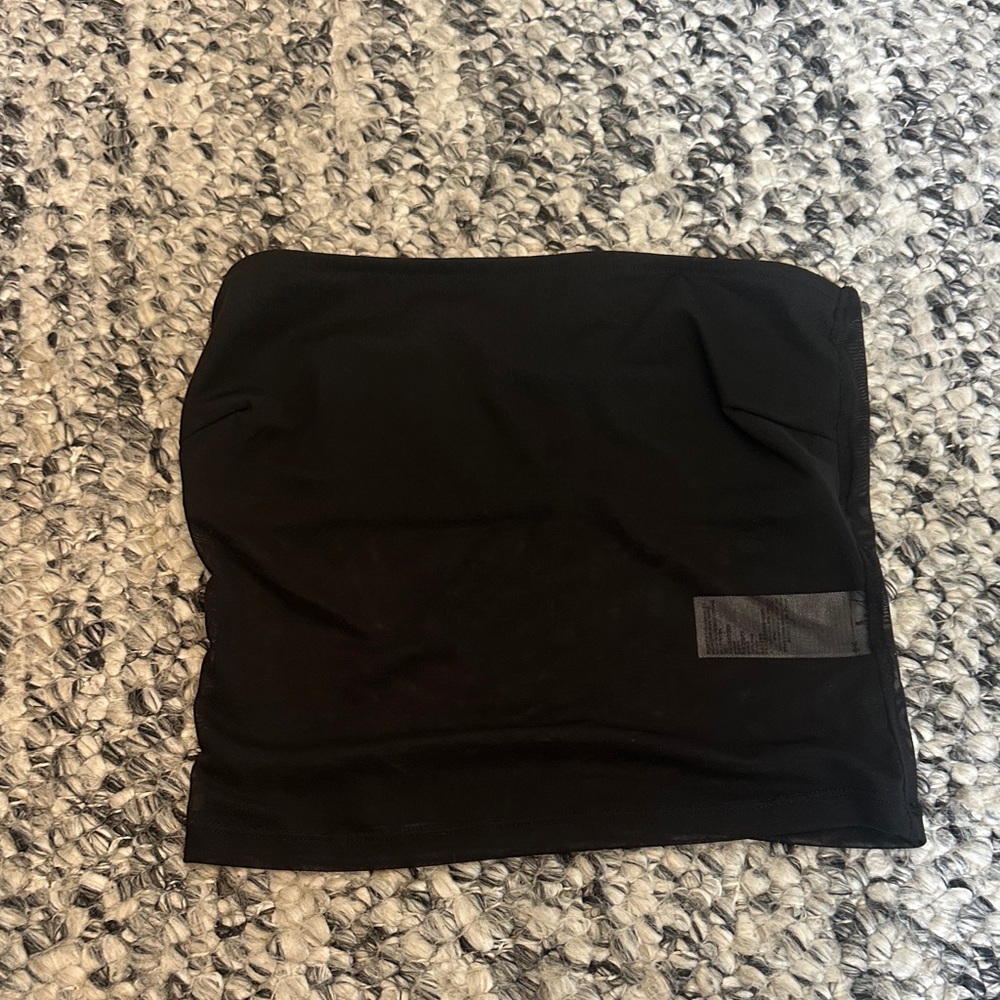 EDIKTED Sheer Black Mesh Tube Top / size M / NWT